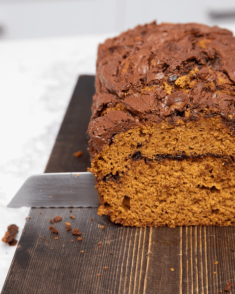 Chocolate Marbled Pumpkin Loaf