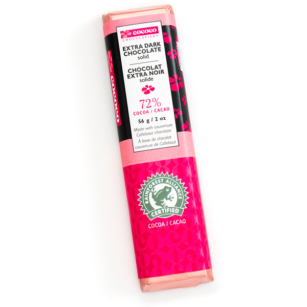 Extra Dark Chocolate Bar 72% Cacao | Rainforest Alliance Certified