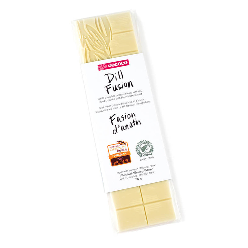 One bar of Dill Fusion White Chocolate