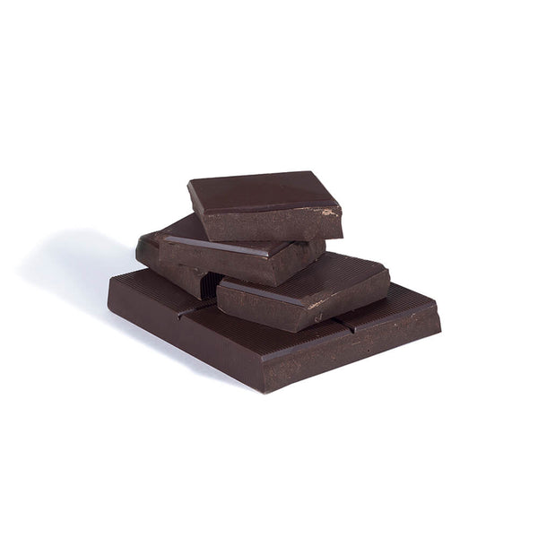 Stacked chunks of dark chocolate 