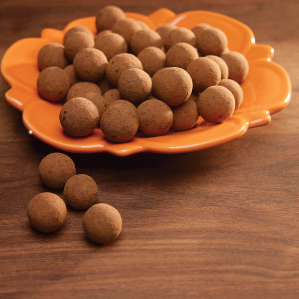 Milk Chocolate Covered and Cocoa Dusted Hazelnuts