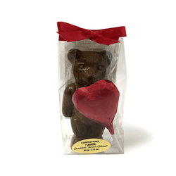 Bear and Heart Lollipop, dark chocolate