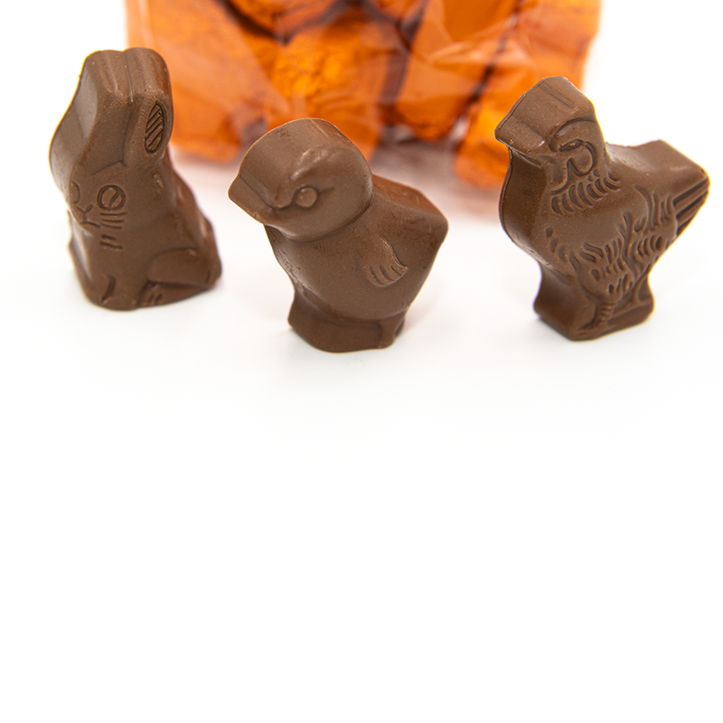 Easter Peanut Butter Filled Bunnies and Chicks, milk chocolate