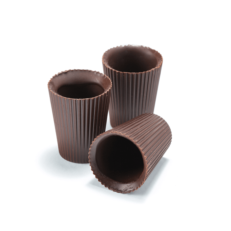 Liqueur Shooter Cups, Dark Chocolate, 12 cups