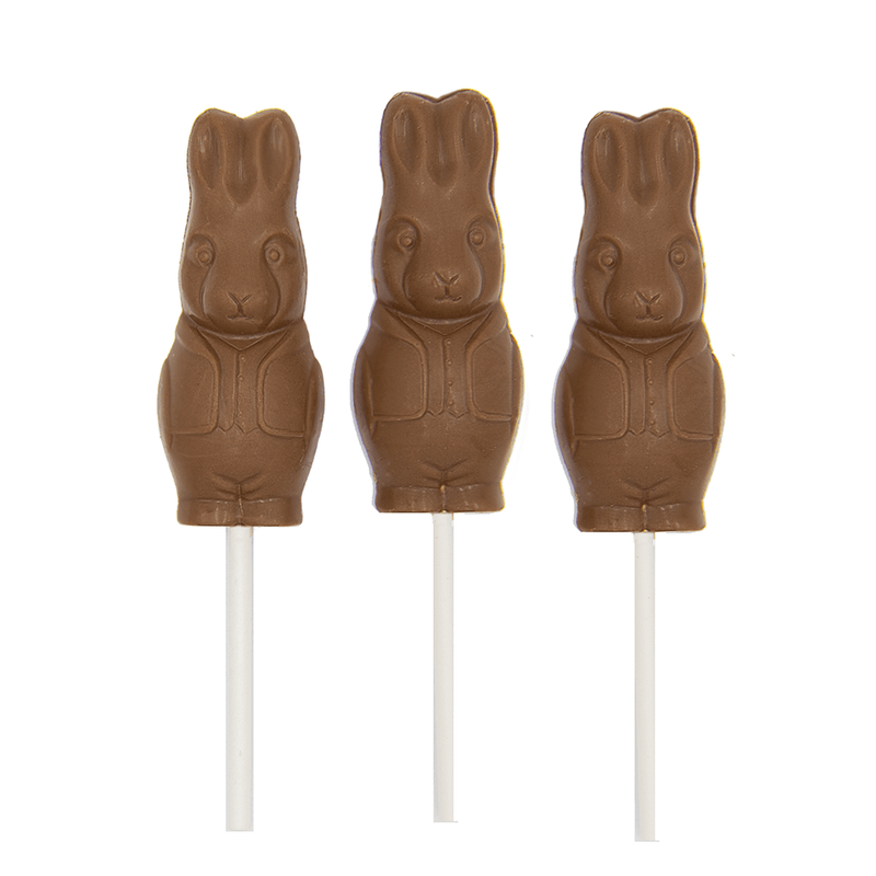 Bunny Lollipops, milk chocolate, 6 pc
