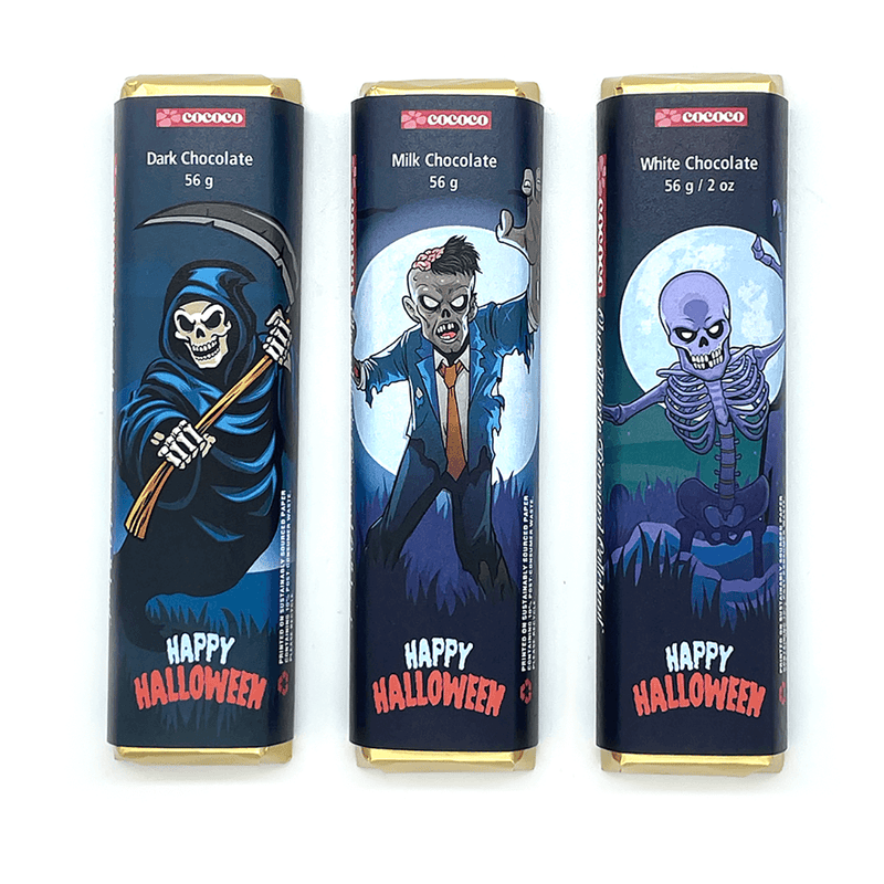 56g White Chocolate Bar in Halloween wrapper